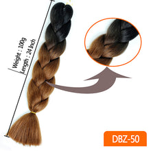 Load image into Gallery viewer, MUMUPI women 24inch Crochet Braids Box Braids 100g/pc Ombre Jumbo Braids Synthetic Braiding Hair Extensions headwear