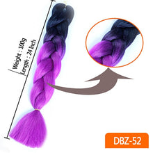 Load image into Gallery viewer, MUMUPI women 24inch Crochet Braids Box Braids 100g/pc Ombre Jumbo Braids Synthetic Braiding Hair Extensions headwear