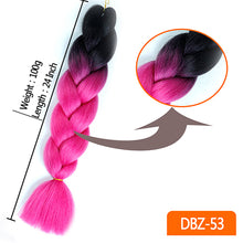 Load image into Gallery viewer, MUMUPI women 24inch Crochet Braids Box Braids 100g/pc Ombre Jumbo Braids Synthetic Braiding Hair Extensions headwear