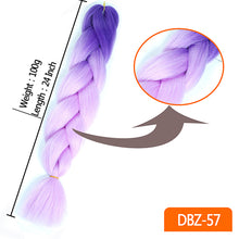 Load image into Gallery viewer, MUMUPI women 24inch Crochet Braids Box Braids 100g/pc Ombre Jumbo Braids Synthetic Braiding Hair Extensions headwear