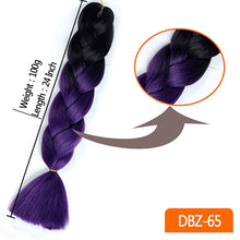 Load image into Gallery viewer, MUMUPI women 24inch Crochet Braids Box Braids 100g/pc Ombre Jumbo Braids Synthetic Braiding Hair Extensions headwear