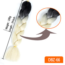 Load image into Gallery viewer, MUMUPI women 24inch Crochet Braids Box Braids 100g/pc Ombre Jumbo Braids Synthetic Braiding Hair Extensions headwear