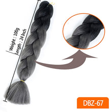 Load image into Gallery viewer, MUMUPI women 24inch Crochet Braids Box Braids 100g/pc Ombre Jumbo Braids Synthetic Braiding Hair Extensions headwear