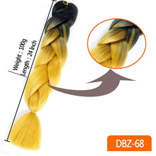 Load image into Gallery viewer, MUMUPI women 24inch Crochet Braids Box Braids 100g/pc Ombre Jumbo Braids Synthetic Braiding Hair Extensions headwear