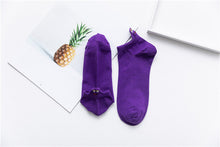 Load image into Gallery viewer, Size 35-42 Kawaii Women Socks Happy Fashion Ankle Funny Socks Women Cotton Embroidered Expression Candy Color 1 Pair