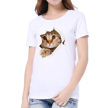 Load image into Gallery viewer, Charmed 3D cat Print Casual Harajuku Women T-Shirt Summer Short sleeve Casual Round neck Cheap Clothes China Top Mode Femme qy*