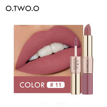 Load image into Gallery viewer, O.TWO.O 12 Colors Lips Makeup Lipstick Lip Gloss Long Lasting Moisture Cosmetic Lipstick Red Lip Matte Lipstick Waterproof