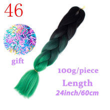 Load image into Gallery viewer, LISI HAIR 24 Inch Braiding Hair Extensions Jumbo Crochet Braids Synthetic Hair style 100g/Pc Pure Blonde Pink Green