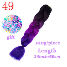 Load image into Gallery viewer, LISI HAIR 24 Inch Braiding Hair Extensions Jumbo Crochet Braids Synthetic Hair style 100g/Pc Pure Blonde Pink Green