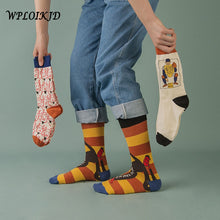 Load image into Gallery viewer, Couples Outdoor Skateboard Sox Autumn/Winter Creative Abstract Art Harajuku Hip Hop Streets Tide Sock Colorful Happy Funny Socks