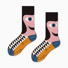 Load image into Gallery viewer, Couples Outdoor Skateboard Sox Autumn/Winter Creative Abstract Art Harajuku Hip Hop Streets Tide Sock Colorful Happy Funny Socks
