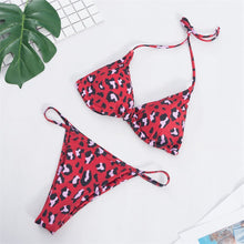Load image into Gallery viewer, 9 Colors Solid Bikini Set 2020 Sexy Push Up Swimwear Women Brazilian Swimsuit Low Waist Biquini Halter Two Pieces Bathing Suit