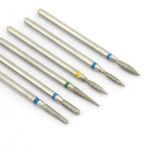Load image into Gallery viewer, 6pcs/pack Diamond Nail Milling Cutter Rotary Burr for Nail Files Cuticle Clean Drill Bits Apparatus for Manicure Art Tools