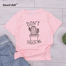 Load image into Gallery viewer, Cactus Printed Women's T-Shirt Cotton Harajuku Summer Female Top Tee For Lady Girl Funny Round neck T-shirts Hipster Tumblr