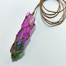 Load image into Gallery viewer, SEDmart 7Chakra Ainbow Natural Stone Copper Wire Pendant Necklace for Women Men Long Chain Tree of Life Statement Jewelry Gift