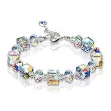 Load image into Gallery viewer, Women's Tennis Bracelet Luxury Exquisite Aurora Square Geometric Polygon Beads Crystal Bracelet Female Charm Accessories Gift