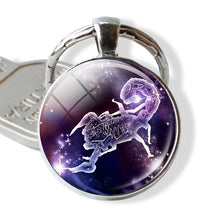 Load image into Gallery viewer, 12 Constellations Keychain Constellation Key Rings Zodiac Sign Key Chain Pendant Jewelry Libra Aries Leo Fashion Birthday Gift