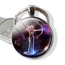 Load image into Gallery viewer, 12 Constellations Keychain Constellation Key Rings Zodiac Sign Key Chain Pendant Jewelry Libra Aries Leo Fashion Birthday Gift