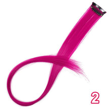 Load image into Gallery viewer, Vigorous Long Straight Clip In One Piece Hair Extensions 20 Inch Synthetic Two Tone Fake Hair for Women Girls