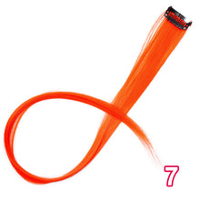 Load image into Gallery viewer, Vigorous Long Straight Clip In One Piece Hair Extensions 20 Inch Synthetic Two Tone Fake Hair for Women Girls