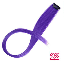 Load image into Gallery viewer, Vigorous Long Straight Clip In One Piece Hair Extensions 20 Inch Synthetic Two Tone Fake Hair for Women Girls