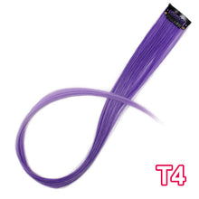 Load image into Gallery viewer, Vigorous Long Straight Clip In One Piece Hair Extensions 20 Inch Synthetic Two Tone Fake Hair for Women Girls