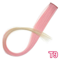 Load image into Gallery viewer, Vigorous Long Straight Clip In One Piece Hair Extensions 20 Inch Synthetic Two Tone Fake Hair for Women Girls