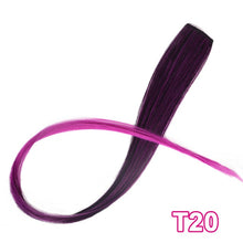 Load image into Gallery viewer, Vigorous Long Straight Clip In One Piece Hair Extensions 20 Inch Synthetic Two Tone Fake Hair for Women Girls