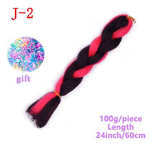 Load image into Gallery viewer, MERISIHAIR 24 inch Jumbo Braids Long Ombre Jumbo Synthetic Braiding Hair Crochet Blonde Pink Blue Grey Hair Extensions African