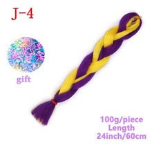 Load image into Gallery viewer, MERISIHAIR 24 inch Jumbo Braids Long Ombre Jumbo Synthetic Braiding Hair Crochet Blonde Pink Blue Grey Hair Extensions African
