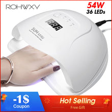 Load image into Gallery viewer, ROHWXY SUN 5X Plus UV LED Lamp For Nails Dryer 54W/48W/36W Ice Lamp For Manicure Gel Nail Lamp Drying Lamp For Gel Varnish
