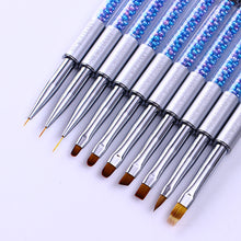 Load image into Gallery viewer, NICOLE DIARY UV Gel Brush Liner Painting Pen Acrylic Drawing Brush for Nails Gradient Rhinestone Handle Manicure Nail Art Tool