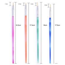 Load image into Gallery viewer, NICOLE DIARY UV Gel Brush Liner Painting Pen Acrylic Drawing Brush for Nails Gradient Rhinestone Handle Manicure Nail Art Tool