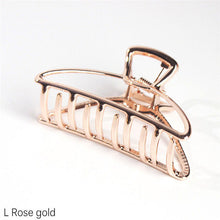 Load image into Gallery viewer, 2020 Women Girls Geometric Hair Claw Clamps Hair Crab Moon Shape Hair Clip Claws Solid Color Accessories Hairpin Large/Mini Size