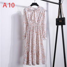 Load image into Gallery viewer, Korean Black Shirt Vestidos Office Polka Dot Vintage Autumn Dresses Women Dresss Pring 2020 Midi Floral Long Sleeve Dress Female