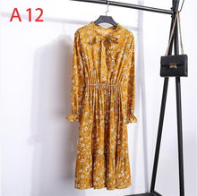 Load image into Gallery viewer, Korean Black Shirt Vestidos Office Polka Dot Vintage Autumn Dresses Women Dresss Pring 2020 Midi Floral Long Sleeve Dress Female