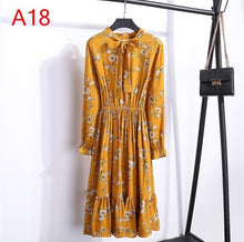 Load image into Gallery viewer, Korean Black Shirt Vestidos Office Polka Dot Vintage Autumn Dresses Women Dresss Pring 2020 Midi Floral Long Sleeve Dress Female