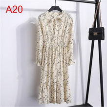 Load image into Gallery viewer, Korean Black Shirt Vestidos Office Polka Dot Vintage Autumn Dresses Women Dresss Pring 2020 Midi Floral Long Sleeve Dress Female