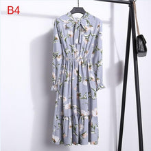 Load image into Gallery viewer, Korean Black Shirt Vestidos Office Polka Dot Vintage Autumn Dresses Women Dresss Pring 2020 Midi Floral Long Sleeve Dress Female