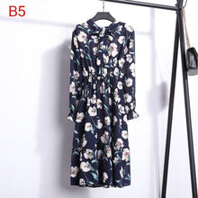 Load image into Gallery viewer, Korean Black Shirt Vestidos Office Polka Dot Vintage Autumn Dresses Women Dresss Pring 2020 Midi Floral Long Sleeve Dress Female