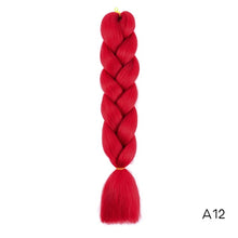Load image into Gallery viewer, CHERIS HAIR Synthetic hair Braids Ombre Braiding Hair Extension Box Braid Hair Pink Purple Yellow Golden Colors Crochet braids