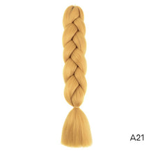 Load image into Gallery viewer, CHERIS HAIR Synthetic hair Braids Ombre Braiding Hair Extension Box Braid Hair Pink Purple Yellow Golden Colors Crochet braids