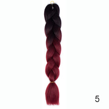 Load image into Gallery viewer, CHERIS HAIR Synthetic hair Braids Ombre Braiding Hair Extension Box Braid Hair Pink Purple Yellow Golden Colors Crochet braids