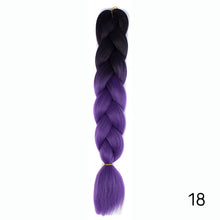 Load image into Gallery viewer, CHERIS HAIR Synthetic hair Braids Ombre Braiding Hair Extension Box Braid Hair Pink Purple Yellow Golden Colors Crochet braids