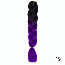 Load image into Gallery viewer, CHERIS HAIR Synthetic hair Braids Ombre Braiding Hair Extension Box Braid Hair Pink Purple Yellow Golden Colors Crochet braids