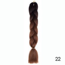 Load image into Gallery viewer, CHERIS HAIR Synthetic hair Braids Ombre Braiding Hair Extension Box Braid Hair Pink Purple Yellow Golden Colors Crochet braids