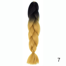 Load image into Gallery viewer, CHERIS HAIR Synthetic hair Braids Ombre Braiding Hair Extension Box Braid Hair Pink Purple Yellow Golden Colors Crochet braids