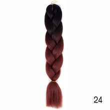 Load image into Gallery viewer, CHERIS HAIR Synthetic hair Braids Ombre Braiding Hair Extension Box Braid Hair Pink Purple Yellow Golden Colors Crochet braids