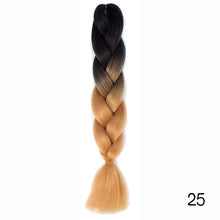 Load image into Gallery viewer, CHERIS HAIR Synthetic hair Braids Ombre Braiding Hair Extension Box Braid Hair Pink Purple Yellow Golden Colors Crochet braids