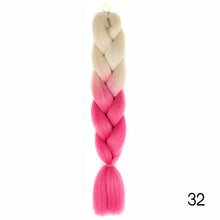 Load image into Gallery viewer, CHERIS HAIR Synthetic hair Braids Ombre Braiding Hair Extension Box Braid Hair Pink Purple Yellow Golden Colors Crochet braids